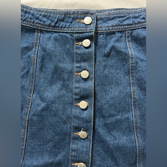 Sans Souci Blue Denim Skater Skirt - Picture 2 of 7